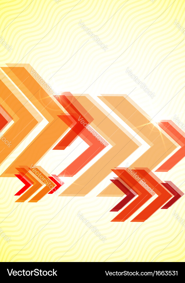 Arrow red background with place for your text vector image