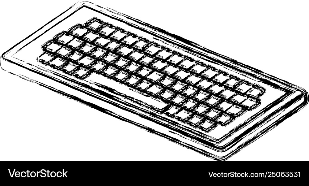 Computer keyboard isometric icon Vector Image