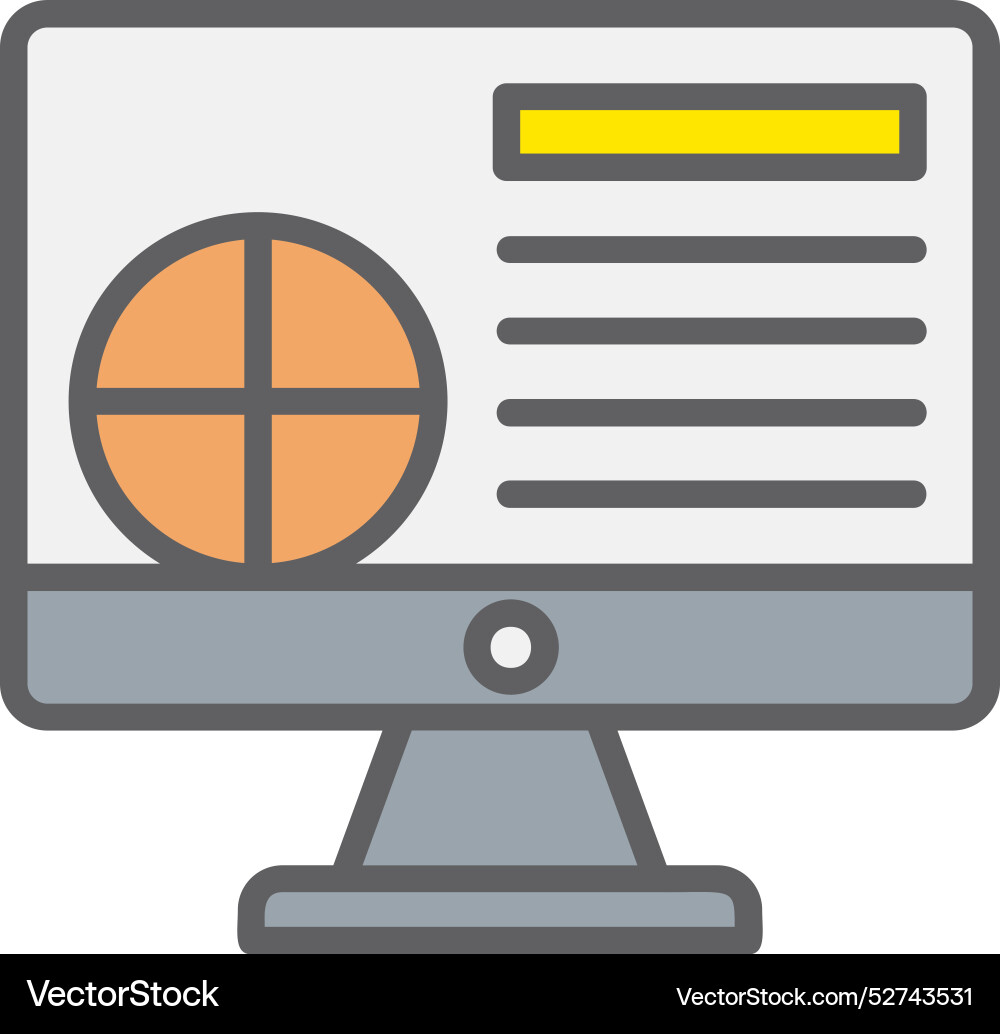 Dashboard line filled icon design Vector Image
