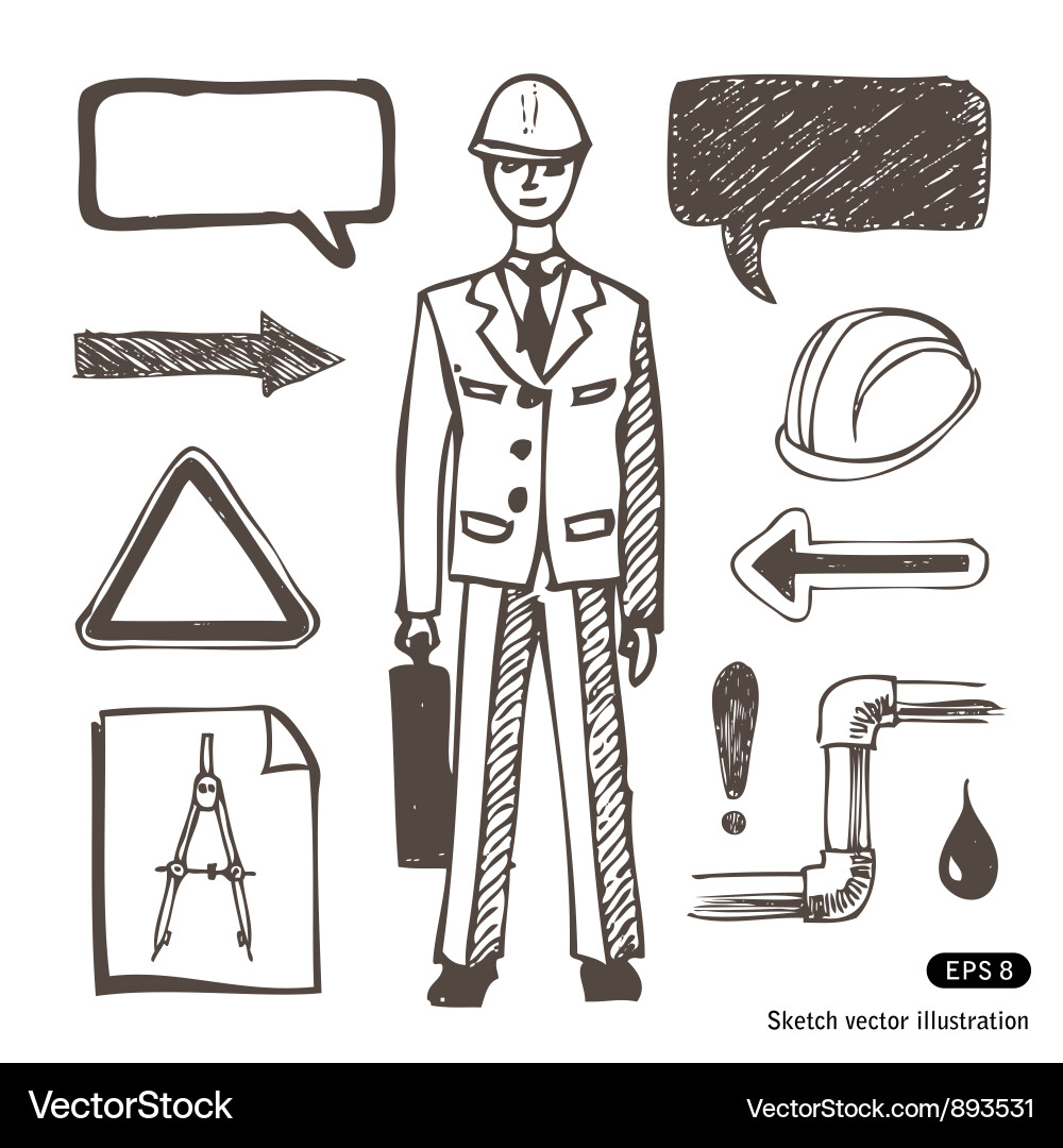 Engineering Icons - Concept Set vector image