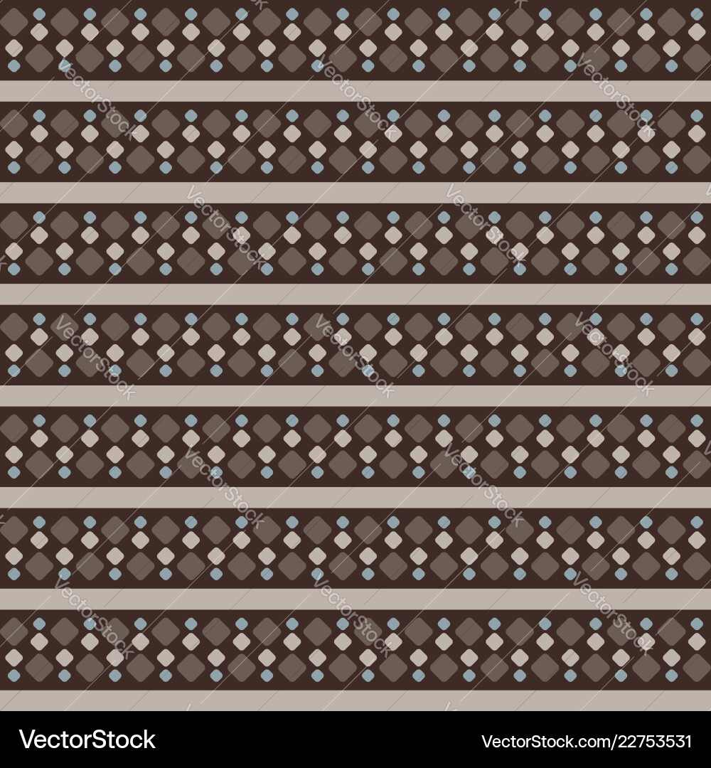 Fair isle seamless pattern with rows of pebbles vector image