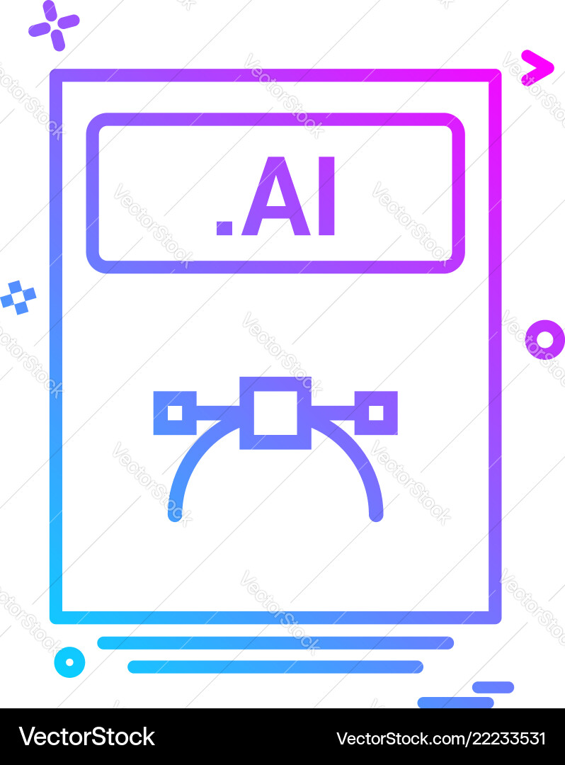 File files ai icon design File files ai icon design vector image