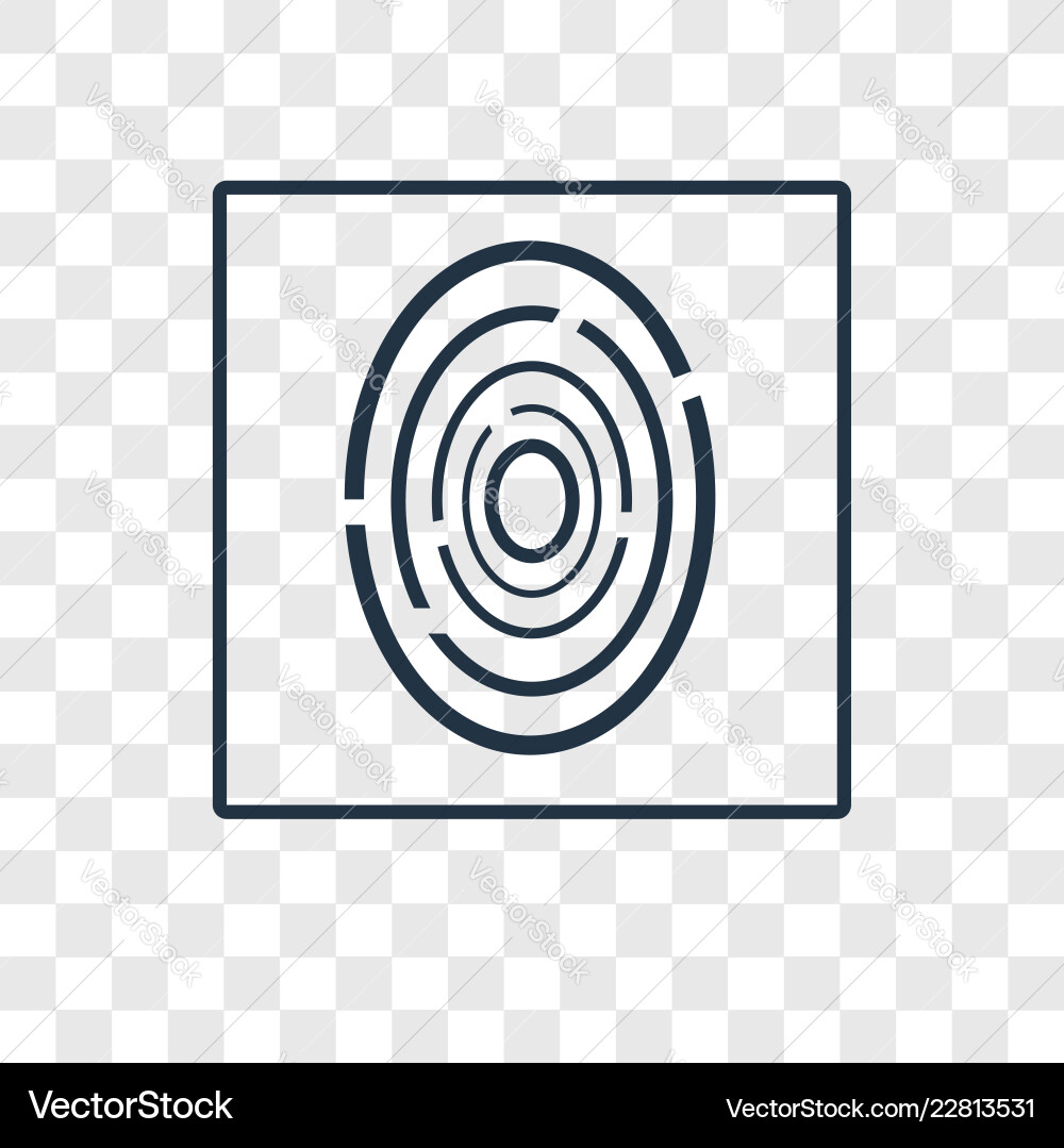 Fingerprint scan concept linear icon isolated Fingerprint scan concept linear icon isolated vector image