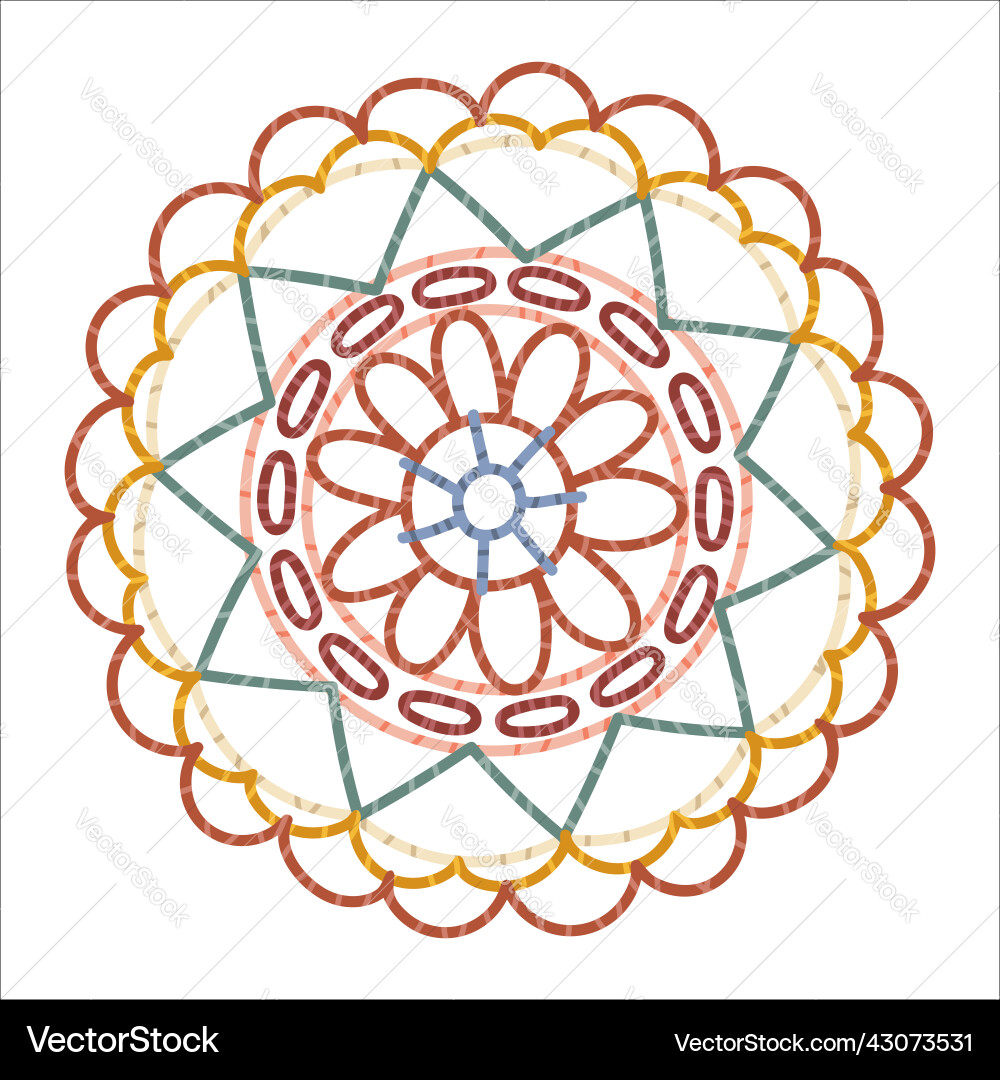Isolated element knitted napkin openwork Isolated element knitted napkin openwork vector image
