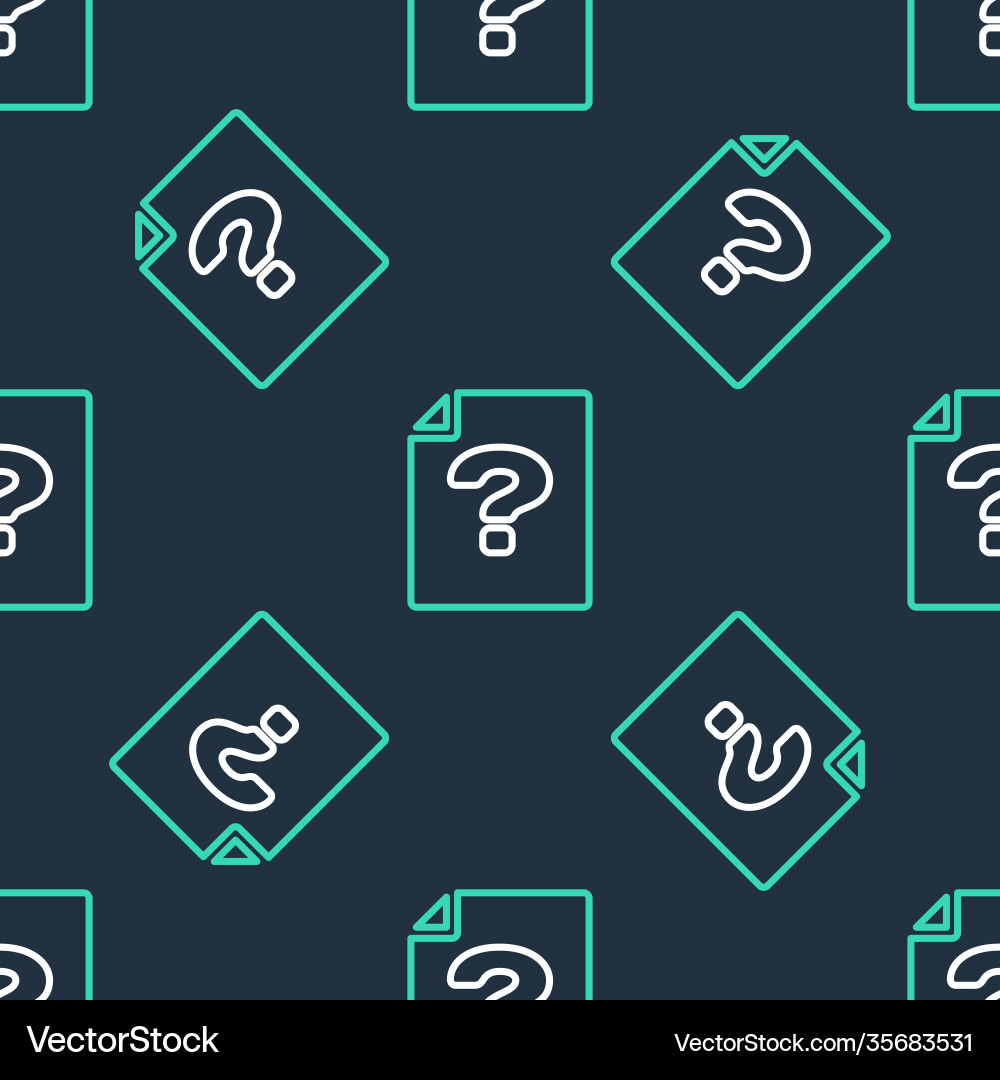 Line unknown document icon isolated seamless Line unknown document icon isolated seamless vector image