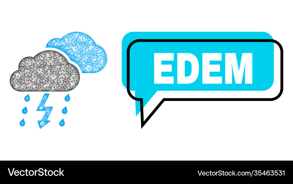 Misplaced edem speech bubble and net mesh Misplaced edem speech bubble and net mesh vector image