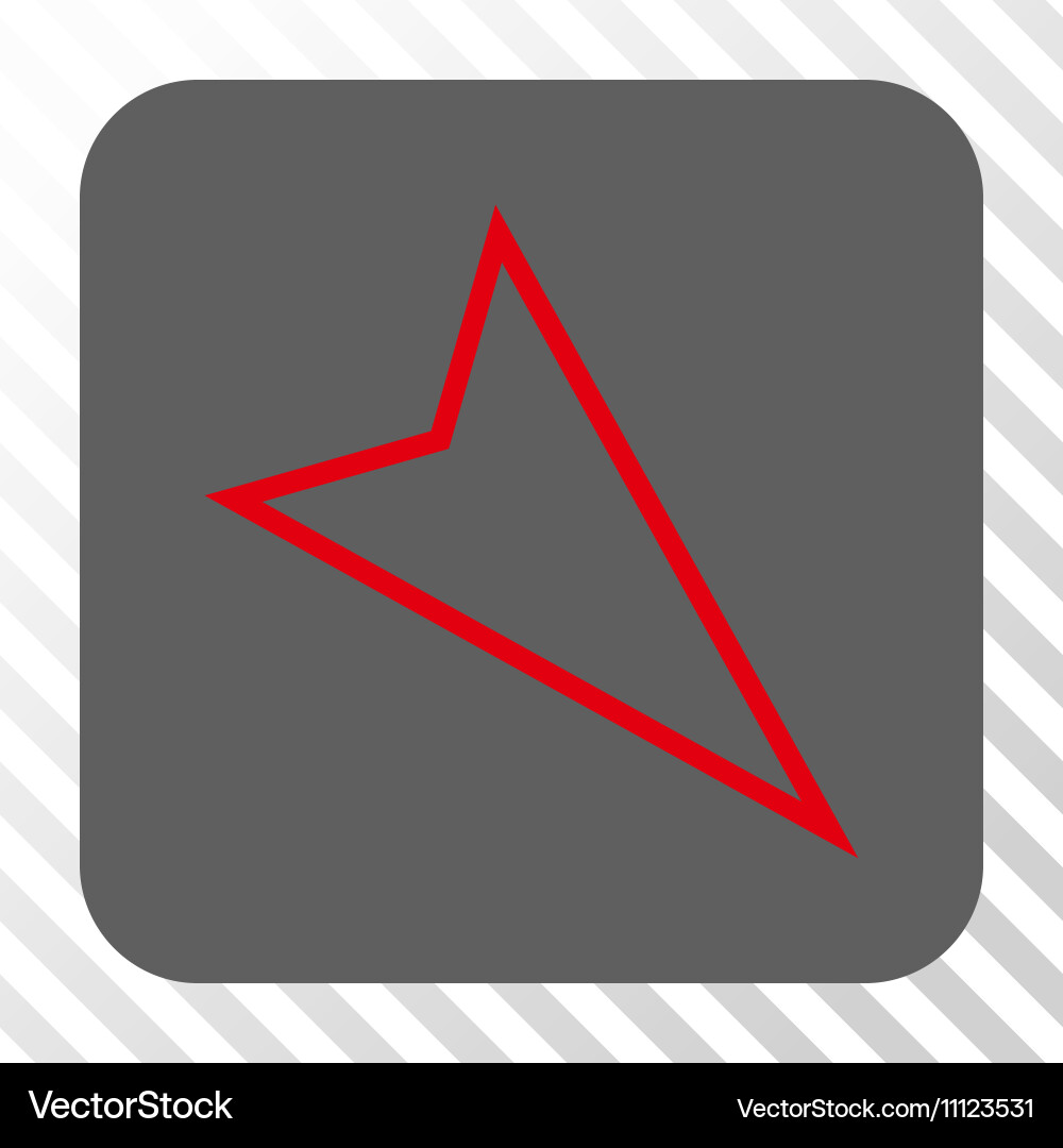 Pointer right down rounded square button Vector Image