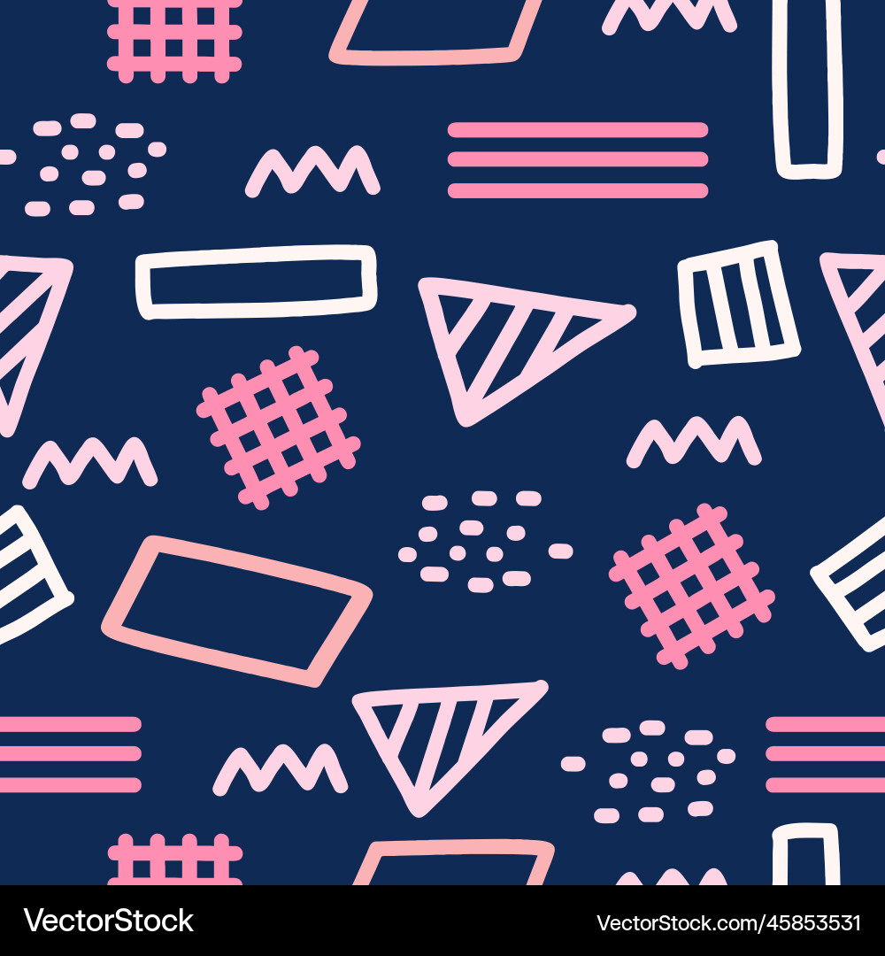 Seamless colorful pattern with geometric shapes Seamless colorful pattern with geometric shapes vector image