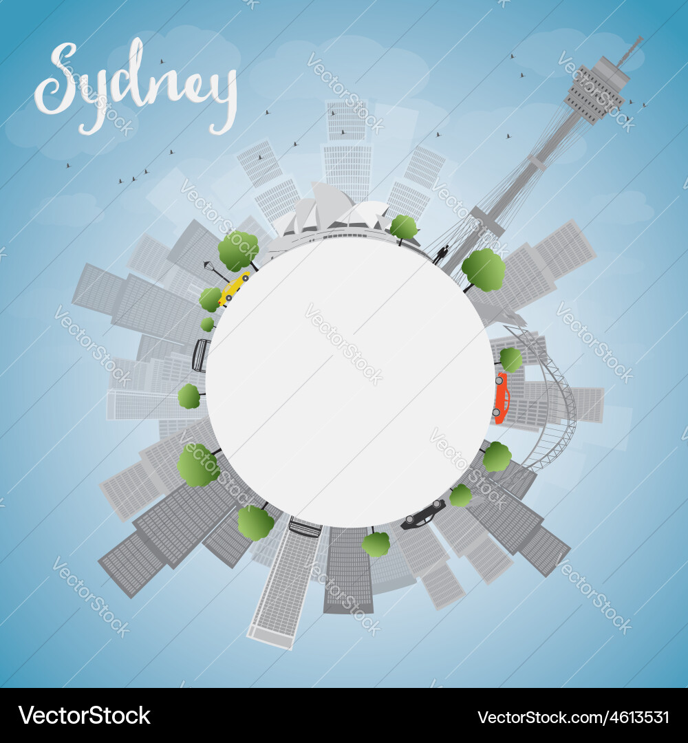 Sydney Cityscape - Blue Sky Skyline vektorbild