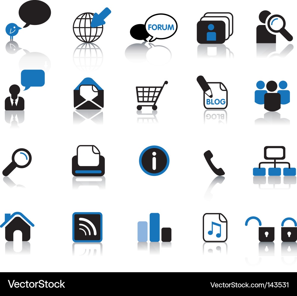 Web icons vector image