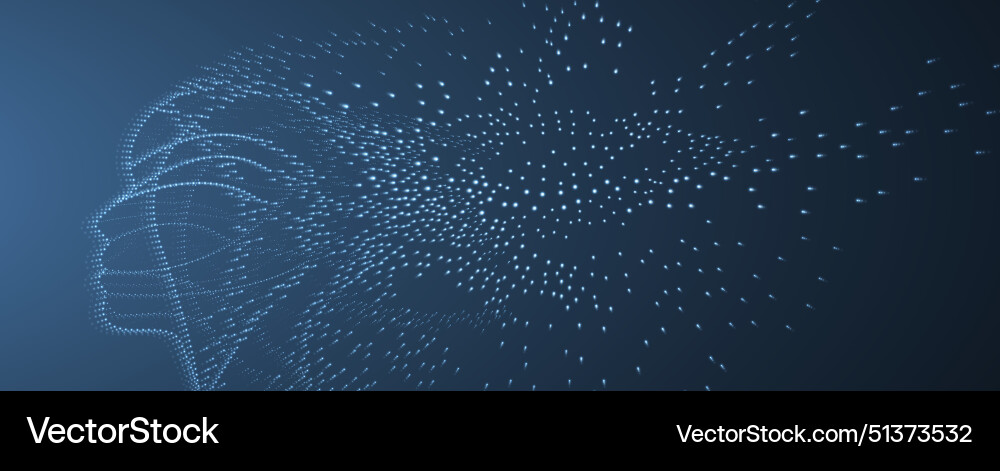 Abstract artificial intelligence cloud computing Vector Image