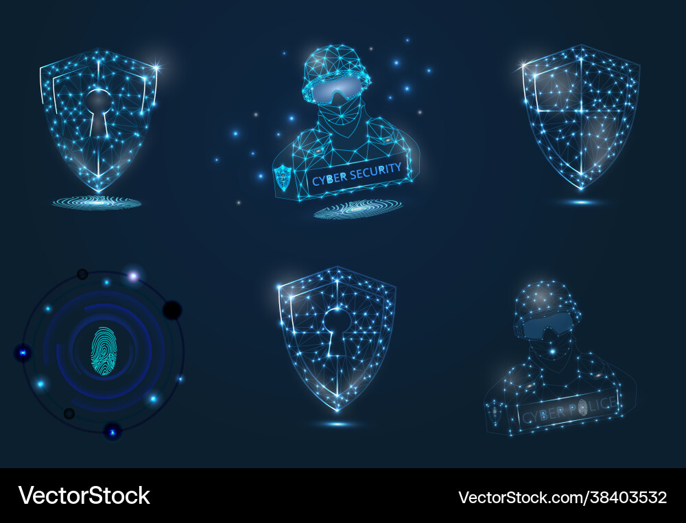 Abstract image cyber security concept idea Vector Image