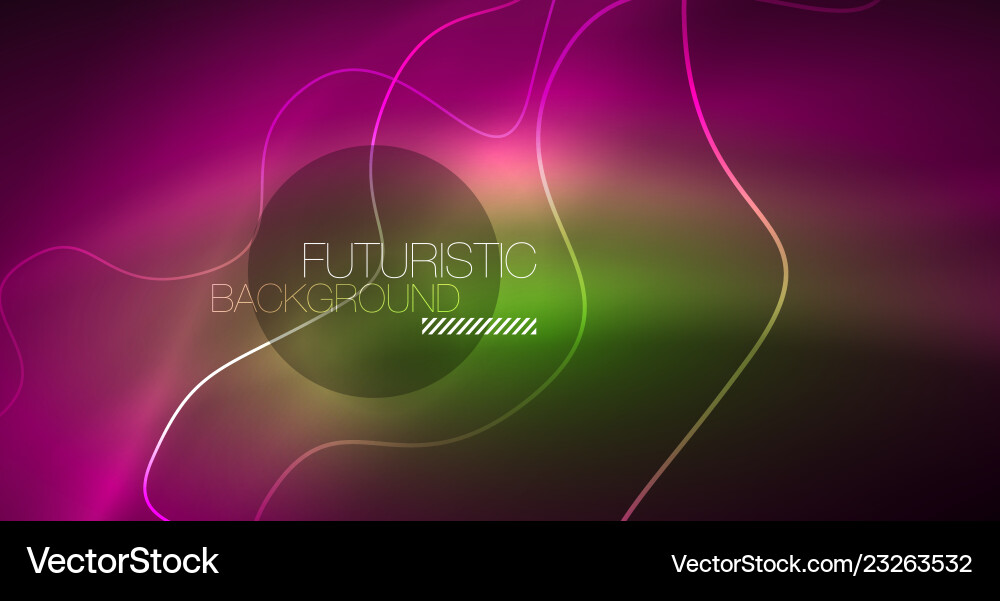 Abstract shiny glowinng color wave design element Vector Image
