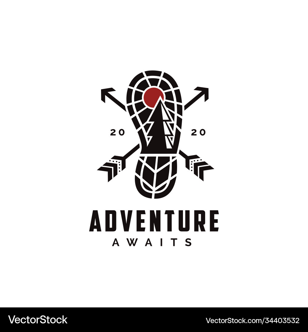 Adventure Footprint Logo vector image