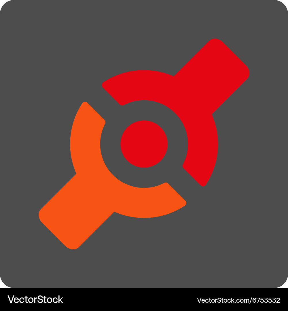 Artificial joint rounded square button Royalty Free Vector