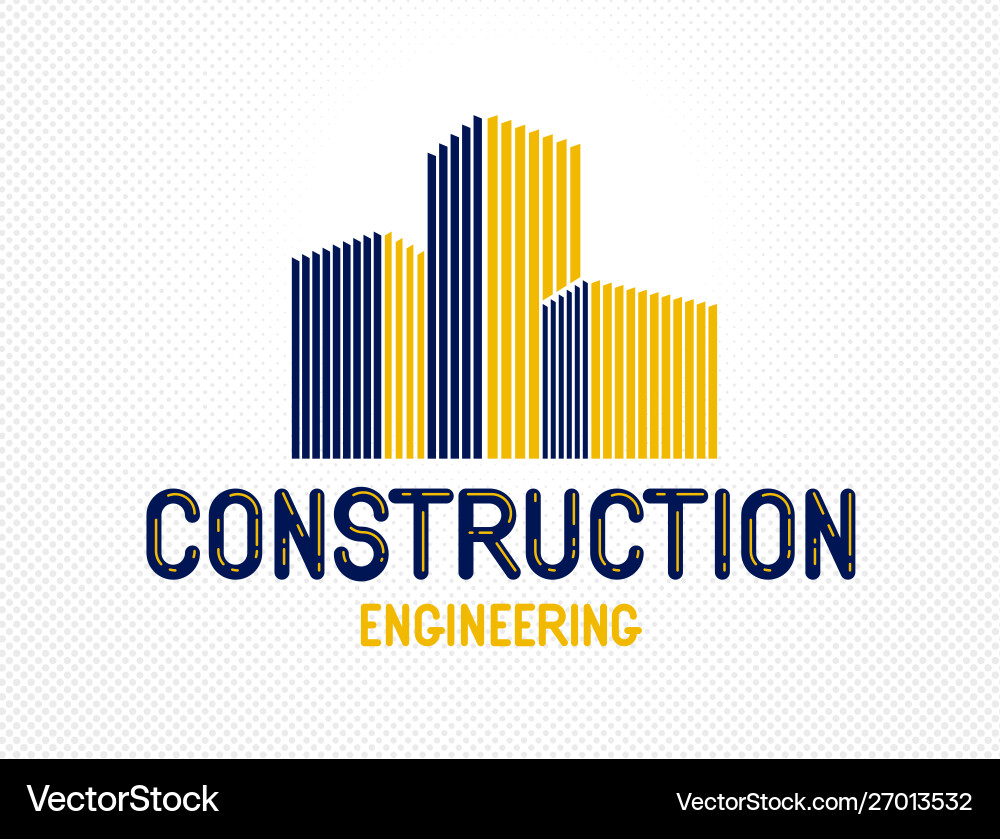 Building construction design element logo or icon Building construction design element logo or icon vector image