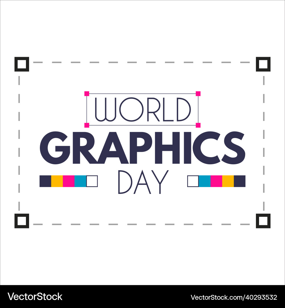 Design for world graphics day with multi-colour Design for world graphics day with multi-colour vector image