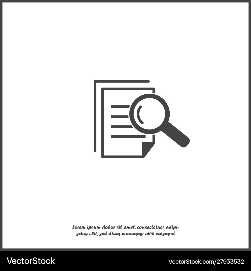 Document icon and magnifier verification Document icon and magnifier verification vector image