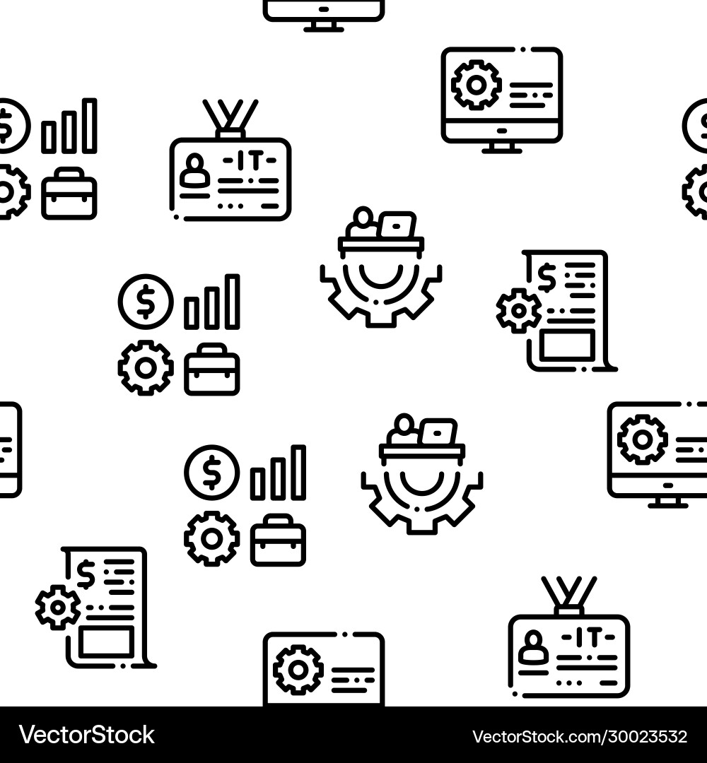 It manager developer seamless pattern It manager developer seamless pattern vector image