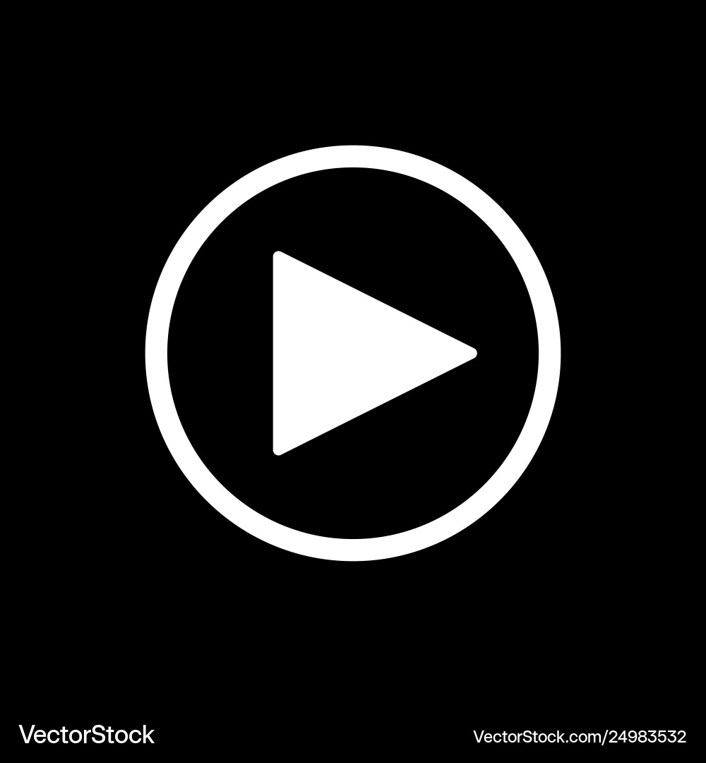 Play button icon in linear style isolated Play button icon in linear style isolated vector image