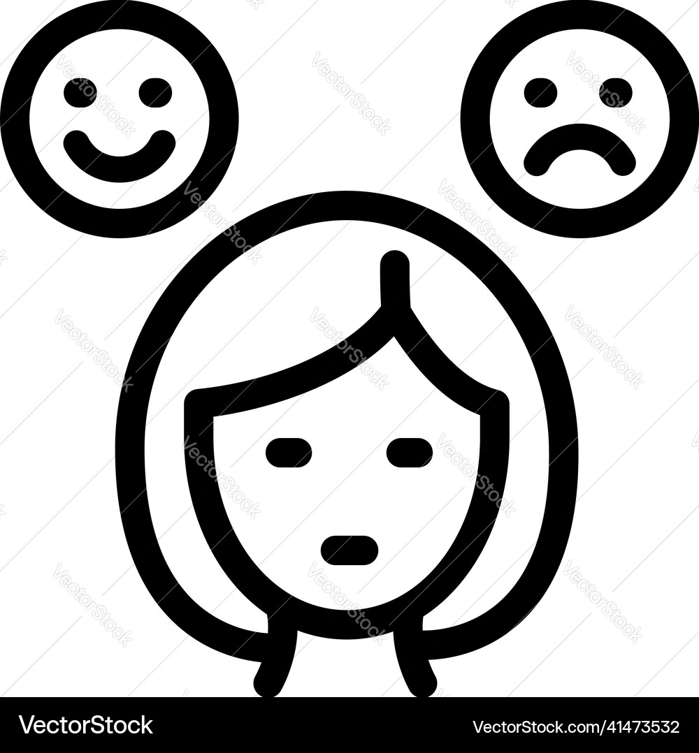 Pms or menopause symptoms concept mood swing Pms or menopause symptoms concept mood swing vector image