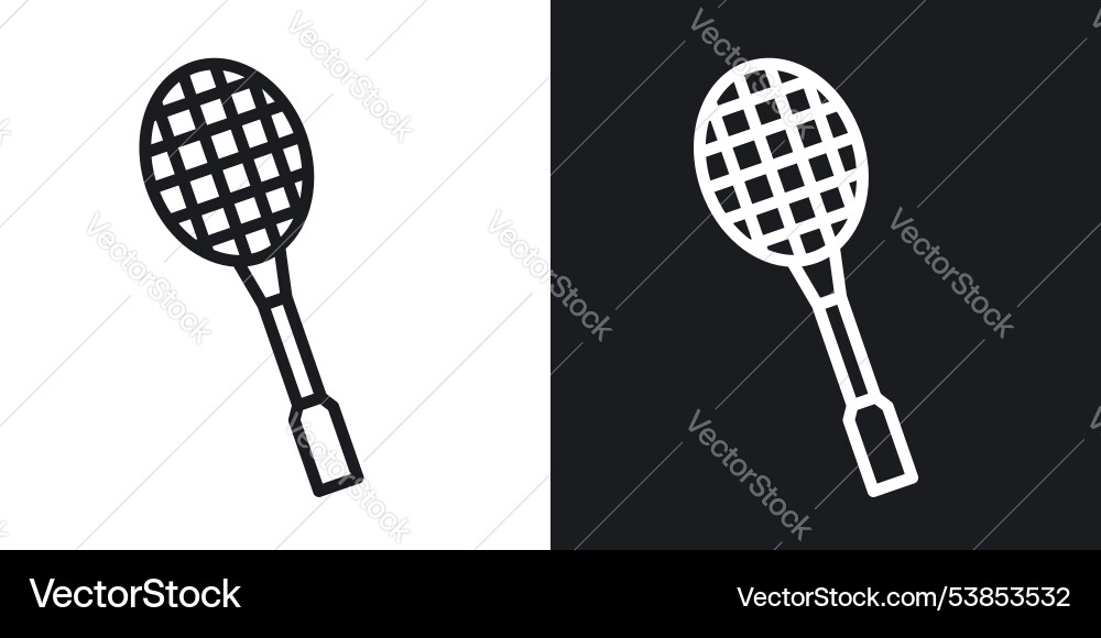 Racket icon set Vector Image