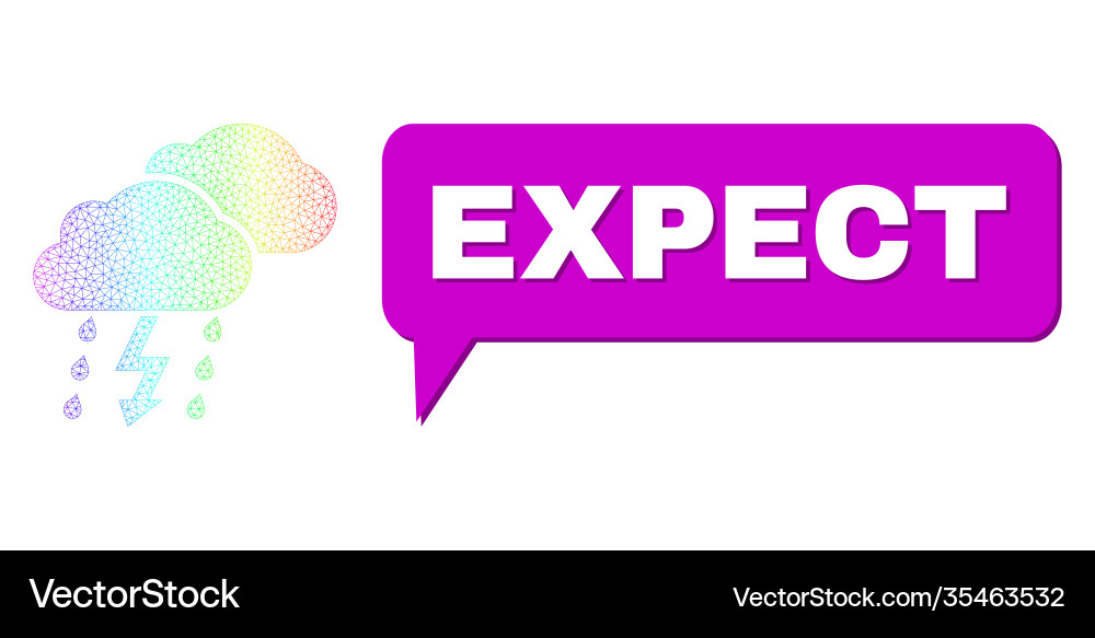 Rainbow net gradient thunderstorm icon and expect Rainbow net gradient thunderstorm icon and expect vector image