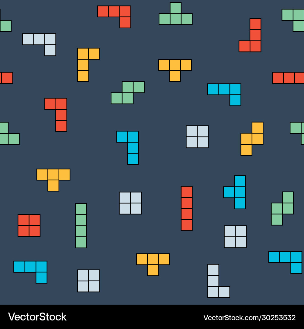 Retro Game Pixel Pattern vector image