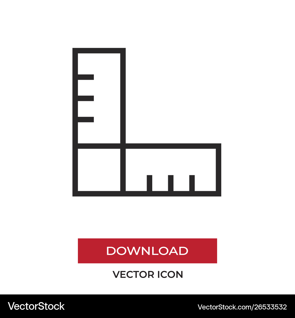 Ruler icon in modern style for web site Ruler icon in modern style for web site vector image