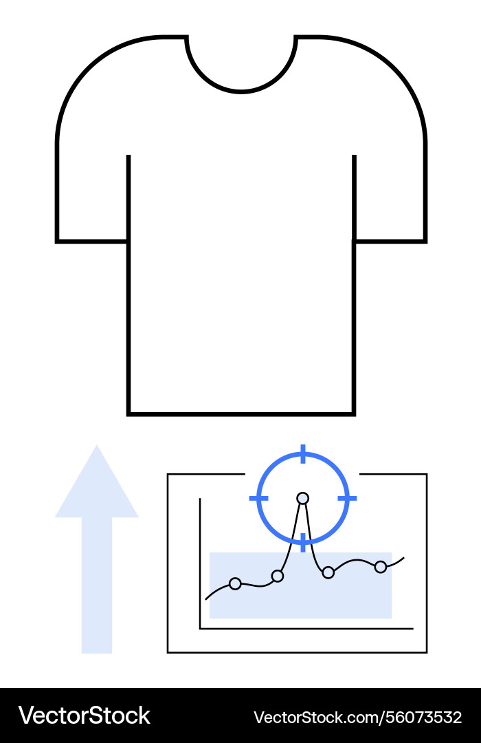 T-shirt design process with data graph analysis T-shirt design process with data graph analysis Vector Image
