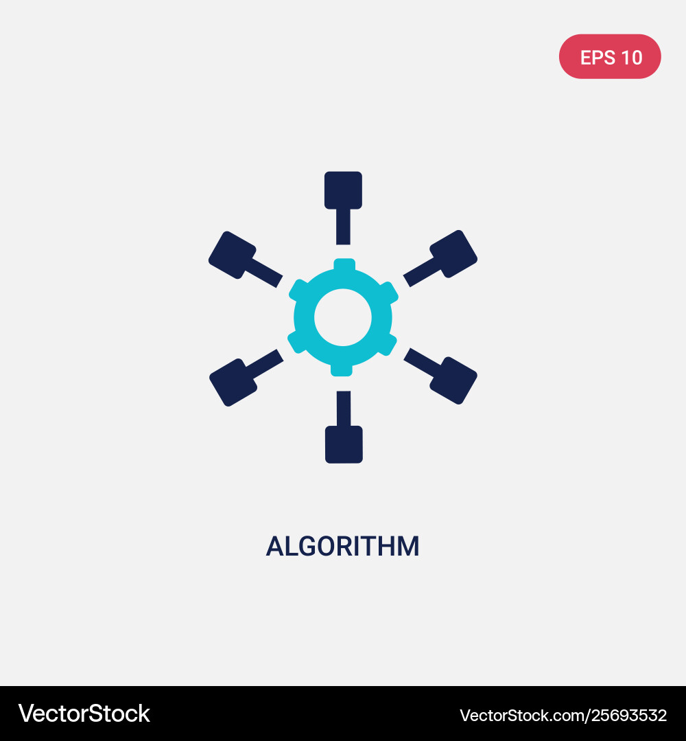 Zwei Farben Algorithm Icon vektorbild