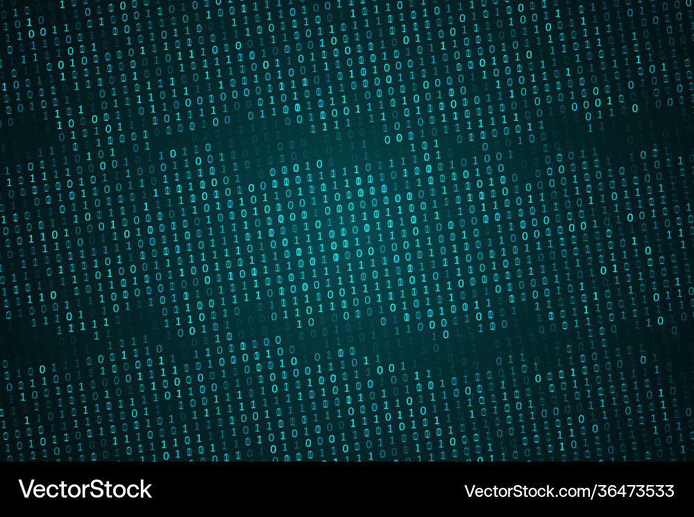 Binary computer code background Binary computer code background vector image