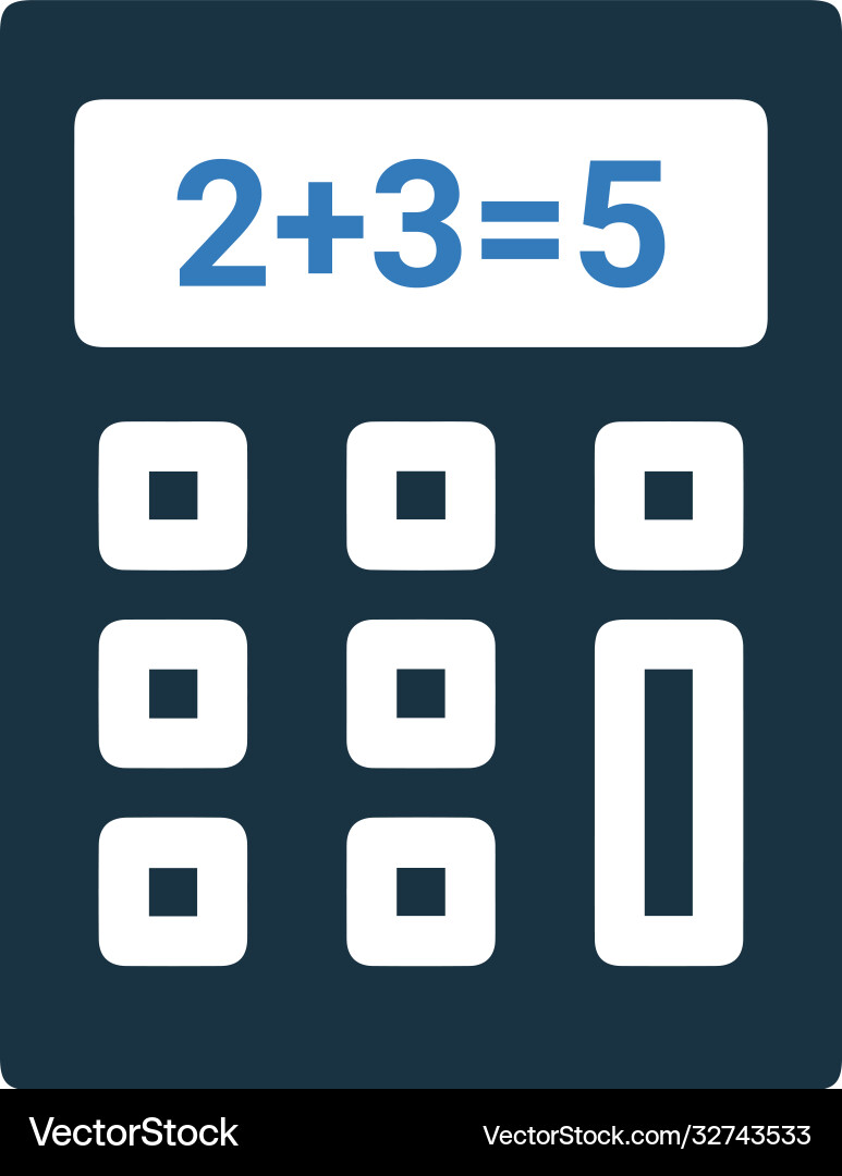 Calculation calculator icon graphics Vector Image