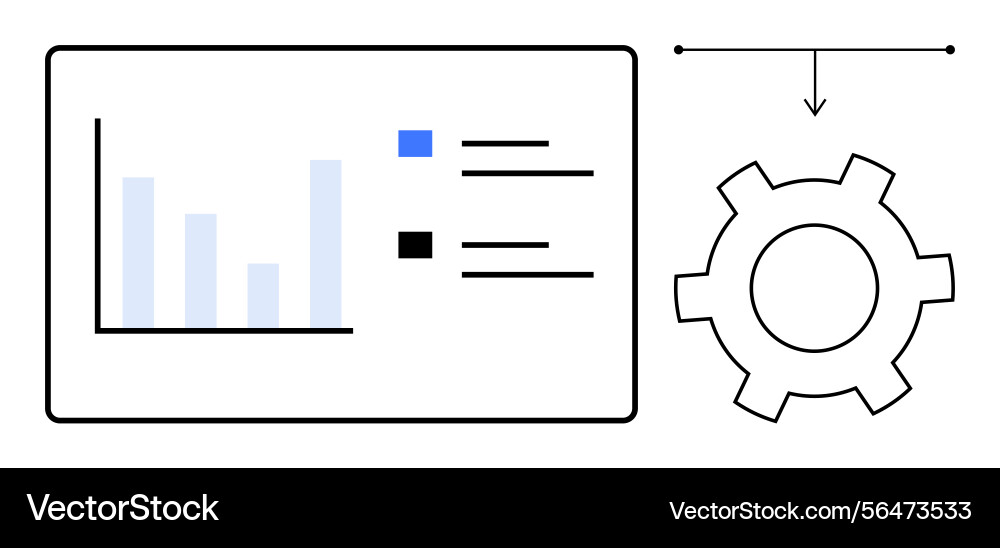Data visualization and process optimization Vector Image