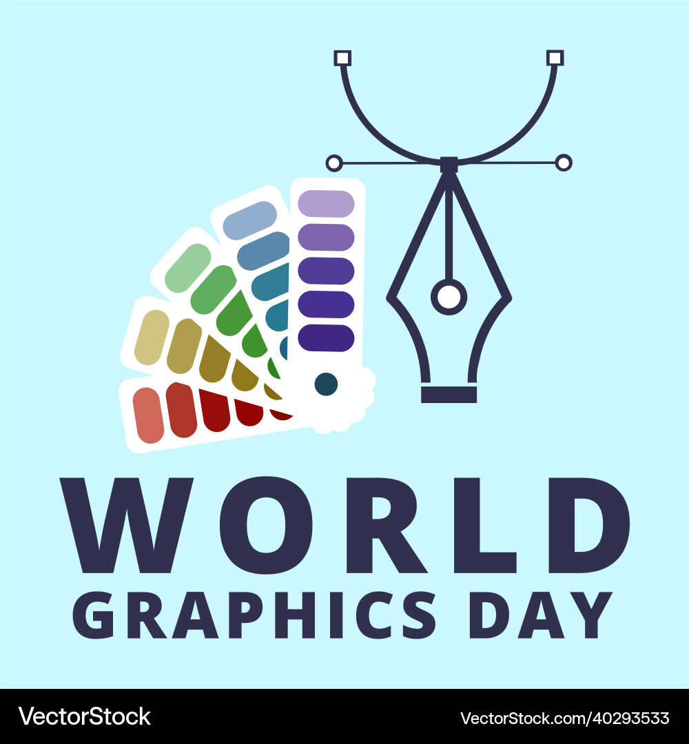 Design for world graphics day with multi-colour Design for world graphics day with multi-colour vector image