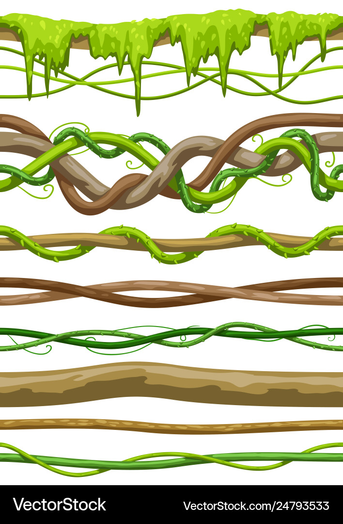 Liana Branch Seamless Pattern Vector Image