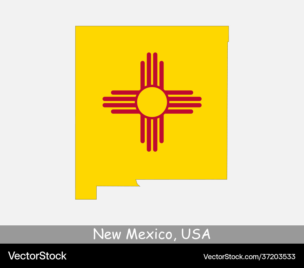 New mexico usa map flag New mexico usa map flag vector image