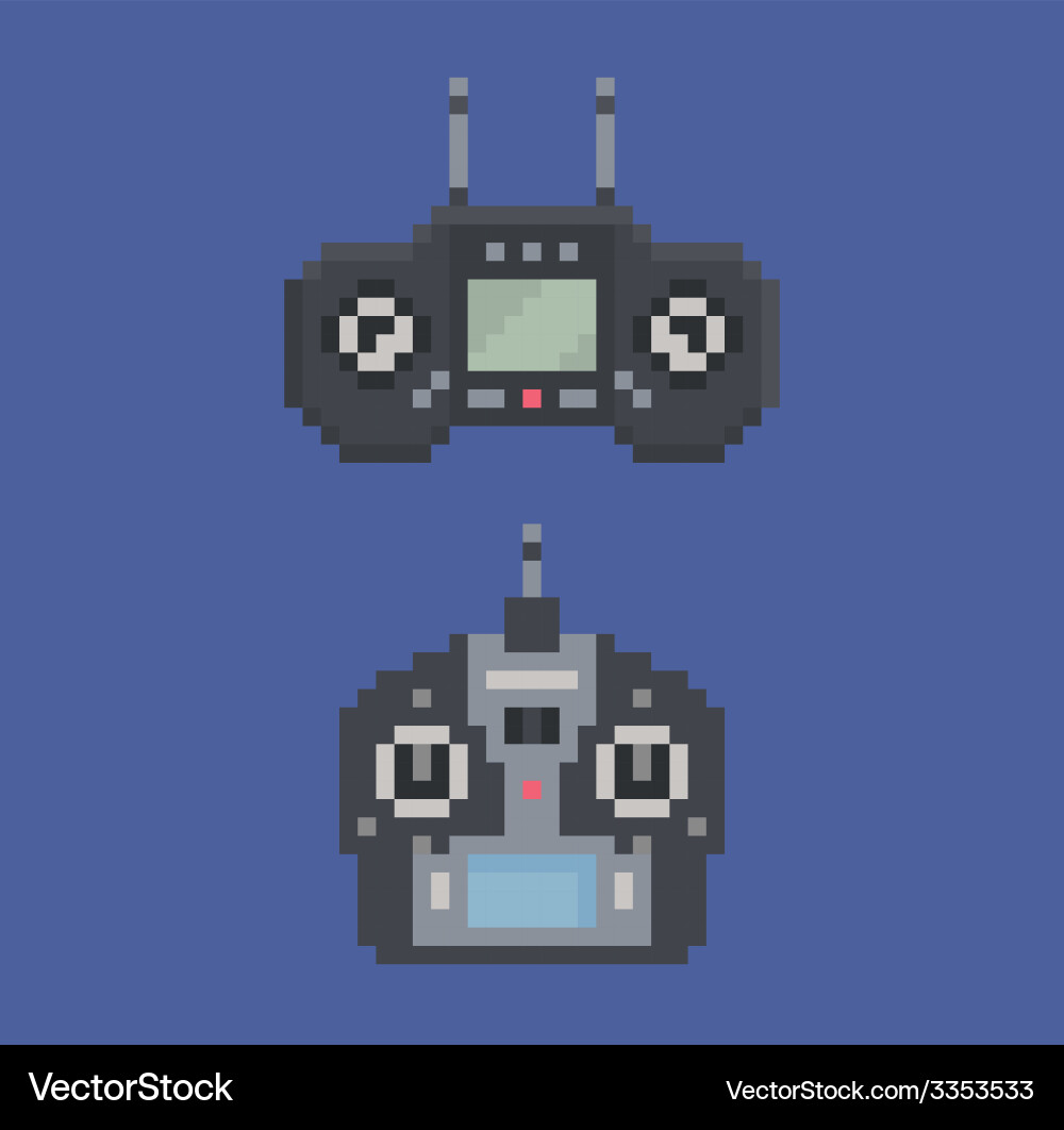 Pixel art style of remote control radio controller vector image