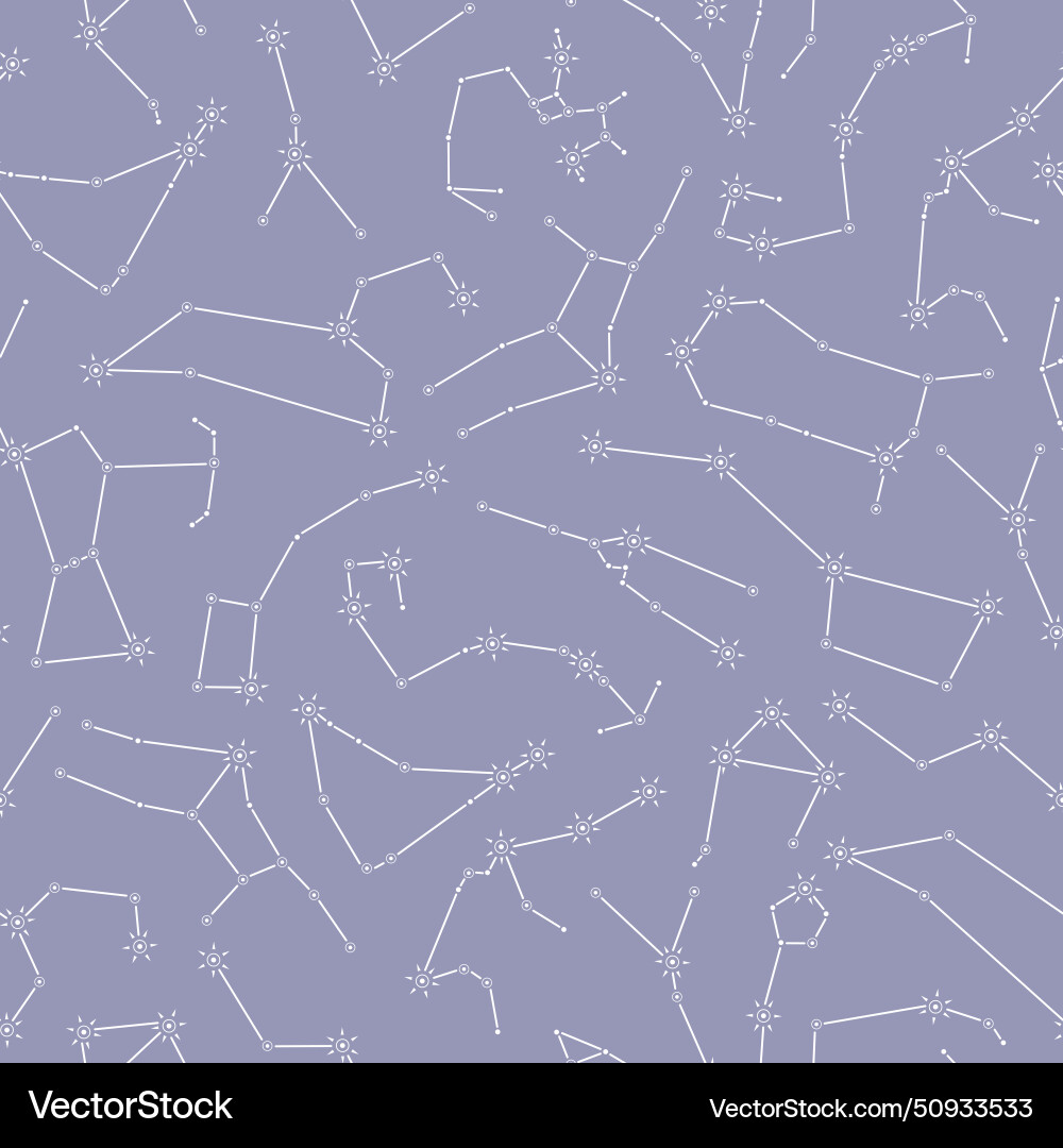 Seamless pattern with different constellations Seamless pattern with different constellations vector image