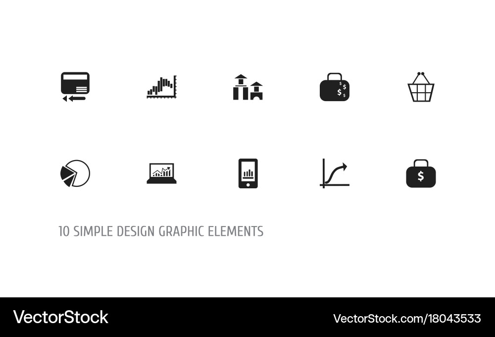 Set of 10 editable logical icons includes symbols vector image