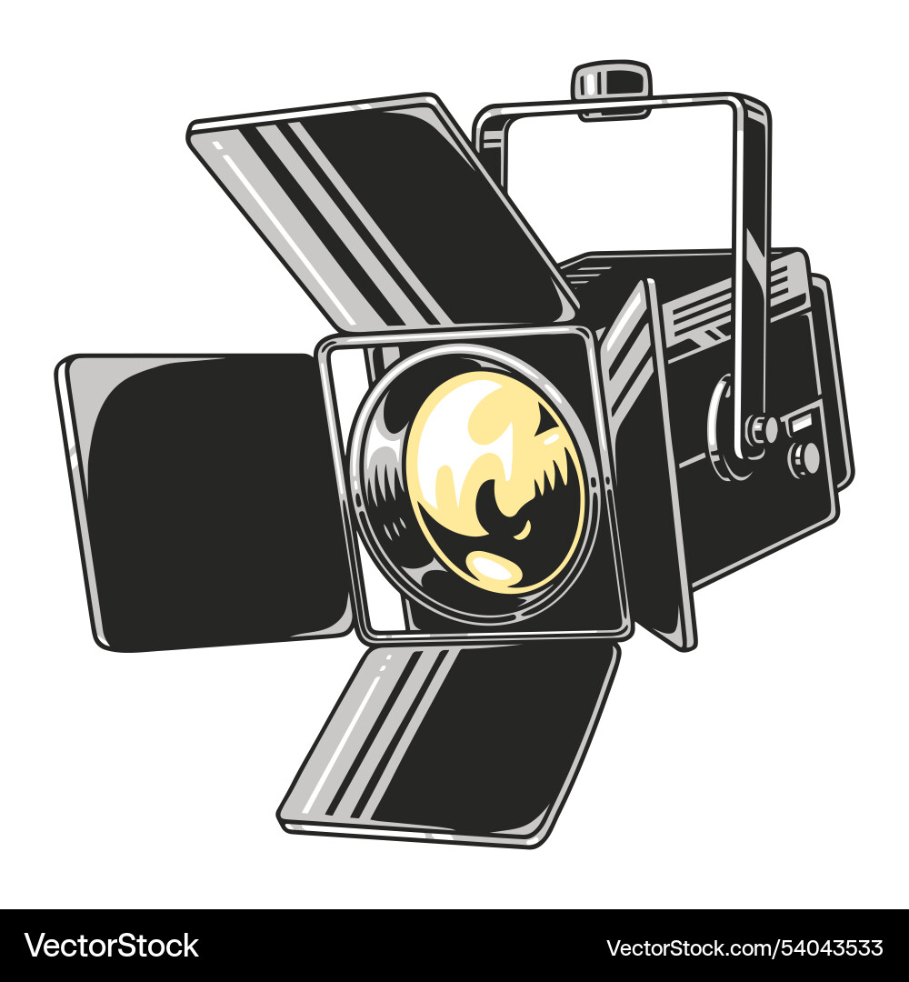 Spotlight shining on a stage during performance Spotlight shining on a stage during performance vector image