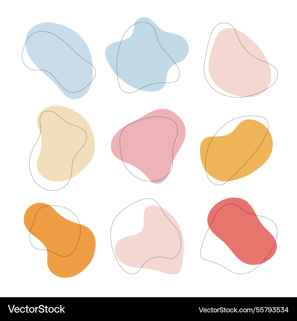 A structured grid of pastel-colored abstract A structured grid of pastel-colored abstract Vector Image