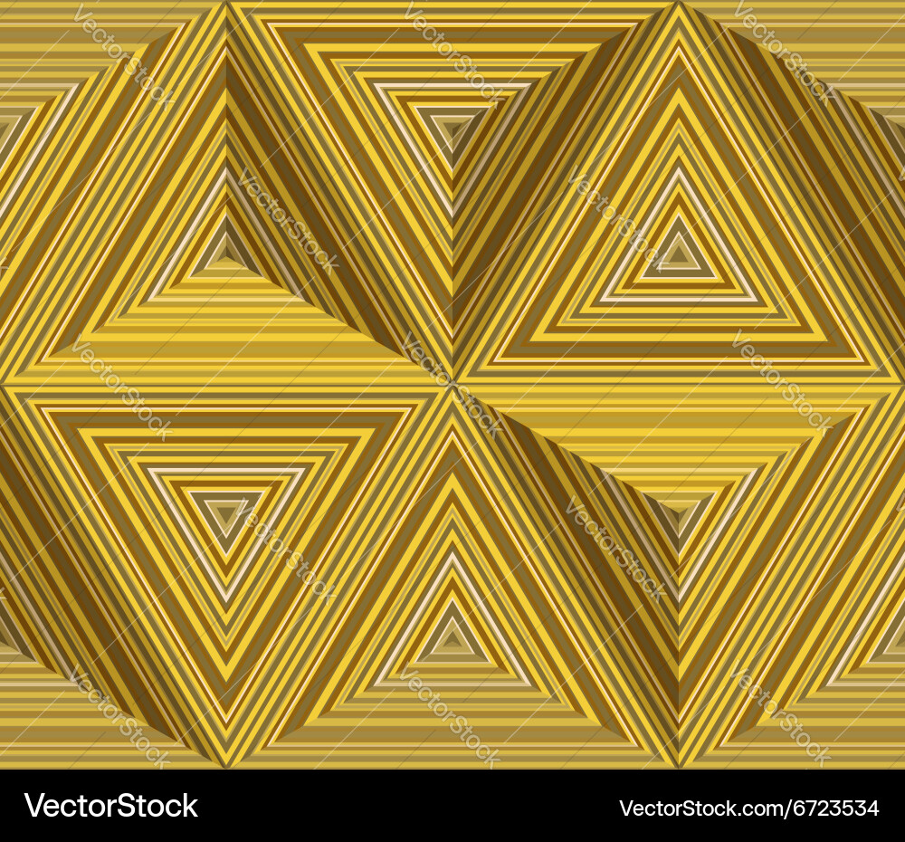 Abstract geometric pattern with striped triangles Vector Image
