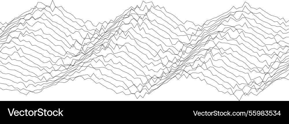 Abstract wave pattern design for creative Vector Image