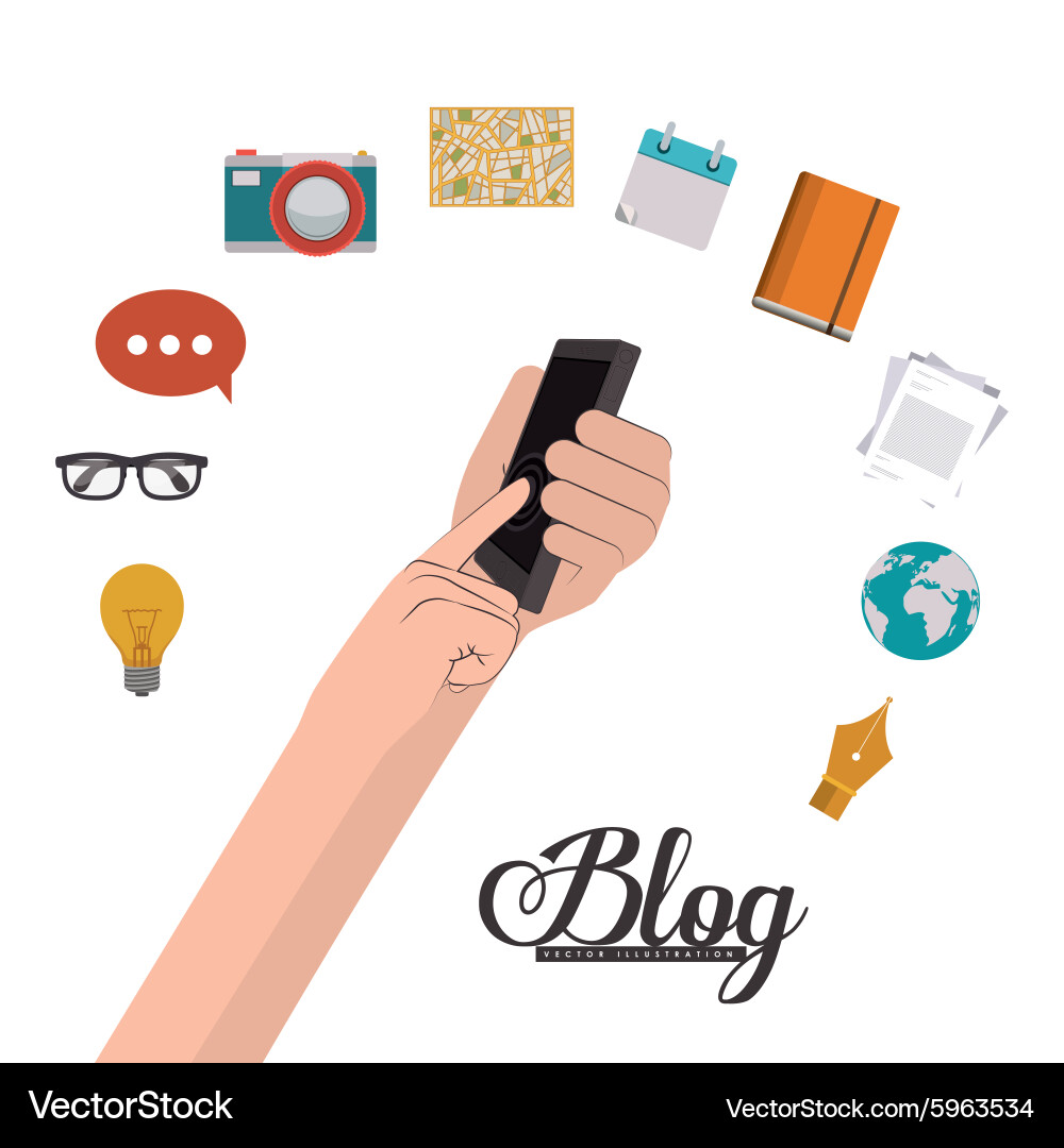 Blog design vector image