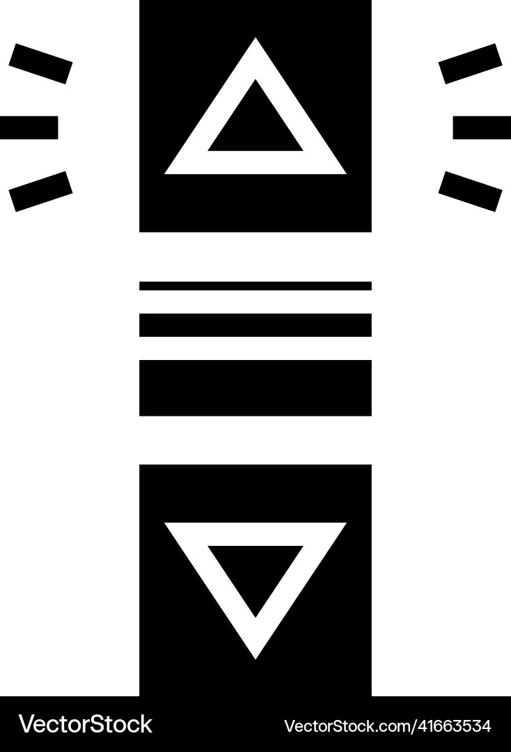 Click scroll glyph icon Click scroll glyph icon vector image