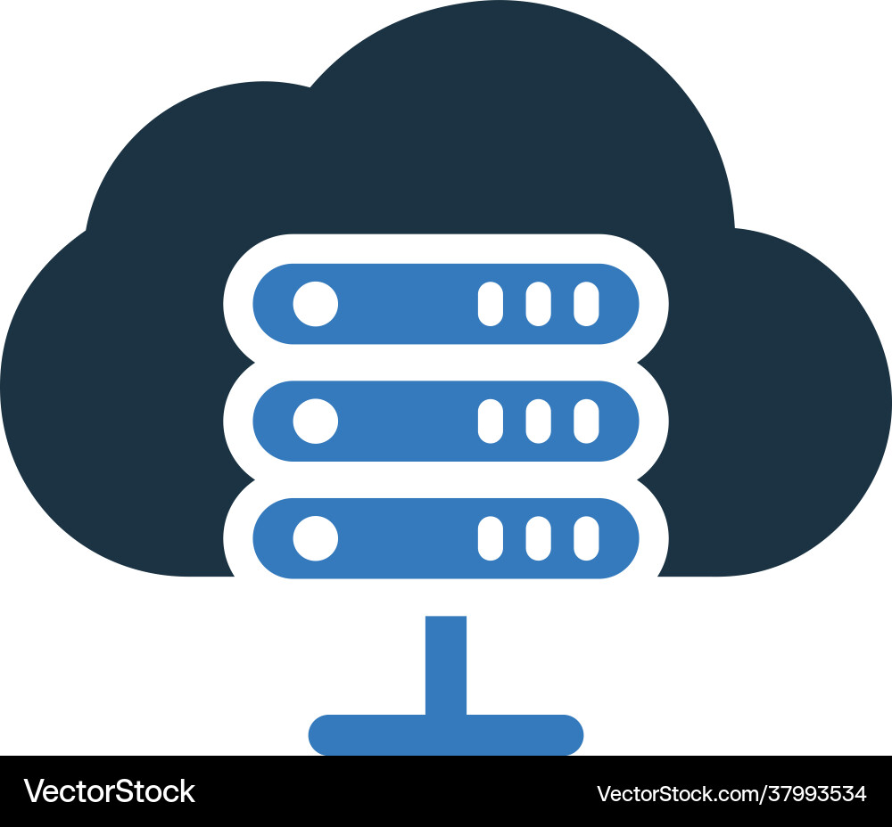 Cloud server web hosting icon editable isolated vector image