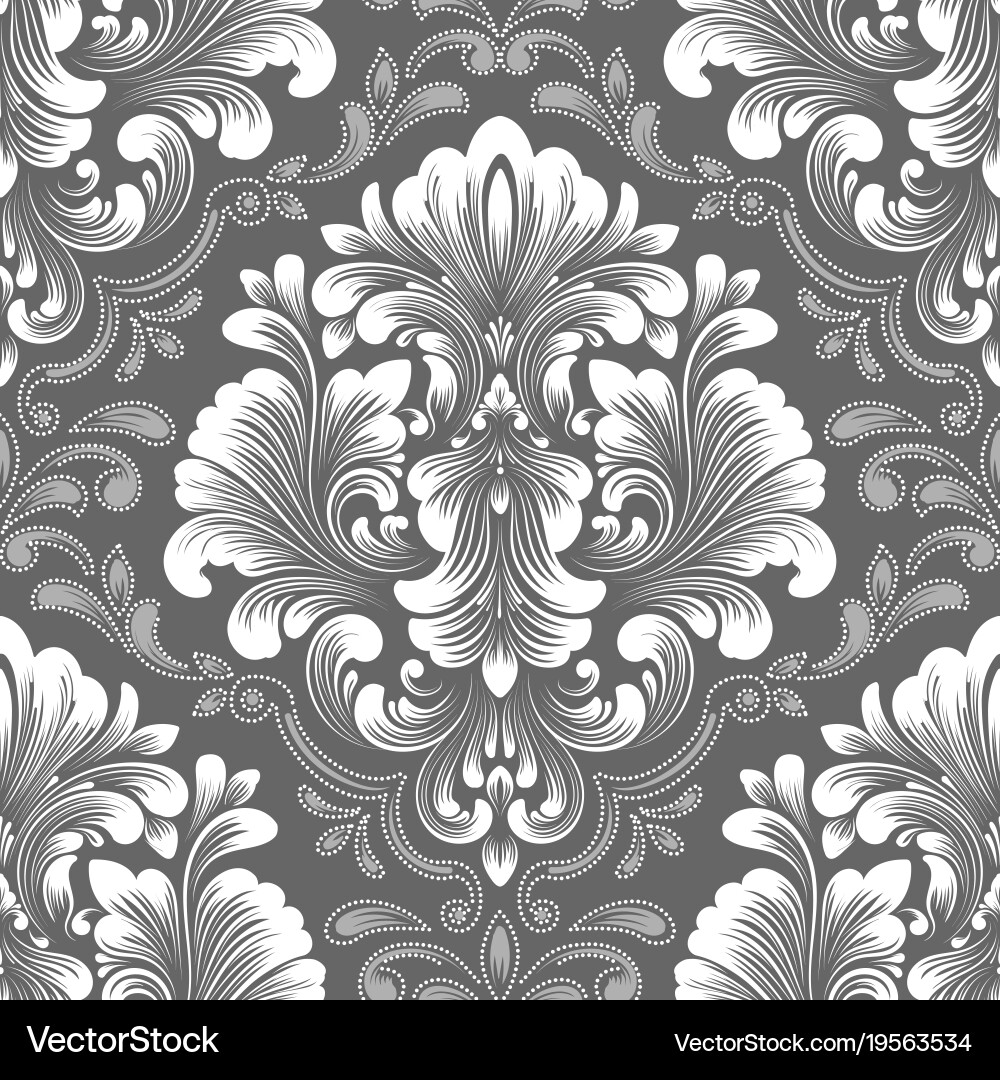 Damask seamless pattern element classical vector image