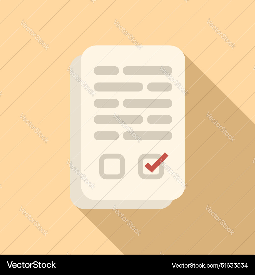 Document with checkmark icon showing completion Document with checkmark icon showing completion vector image