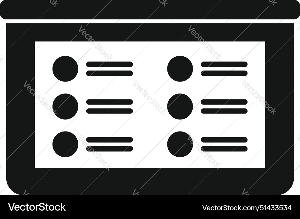 Flat icon of a control panel interface Flat icon of a control panel interface vector image